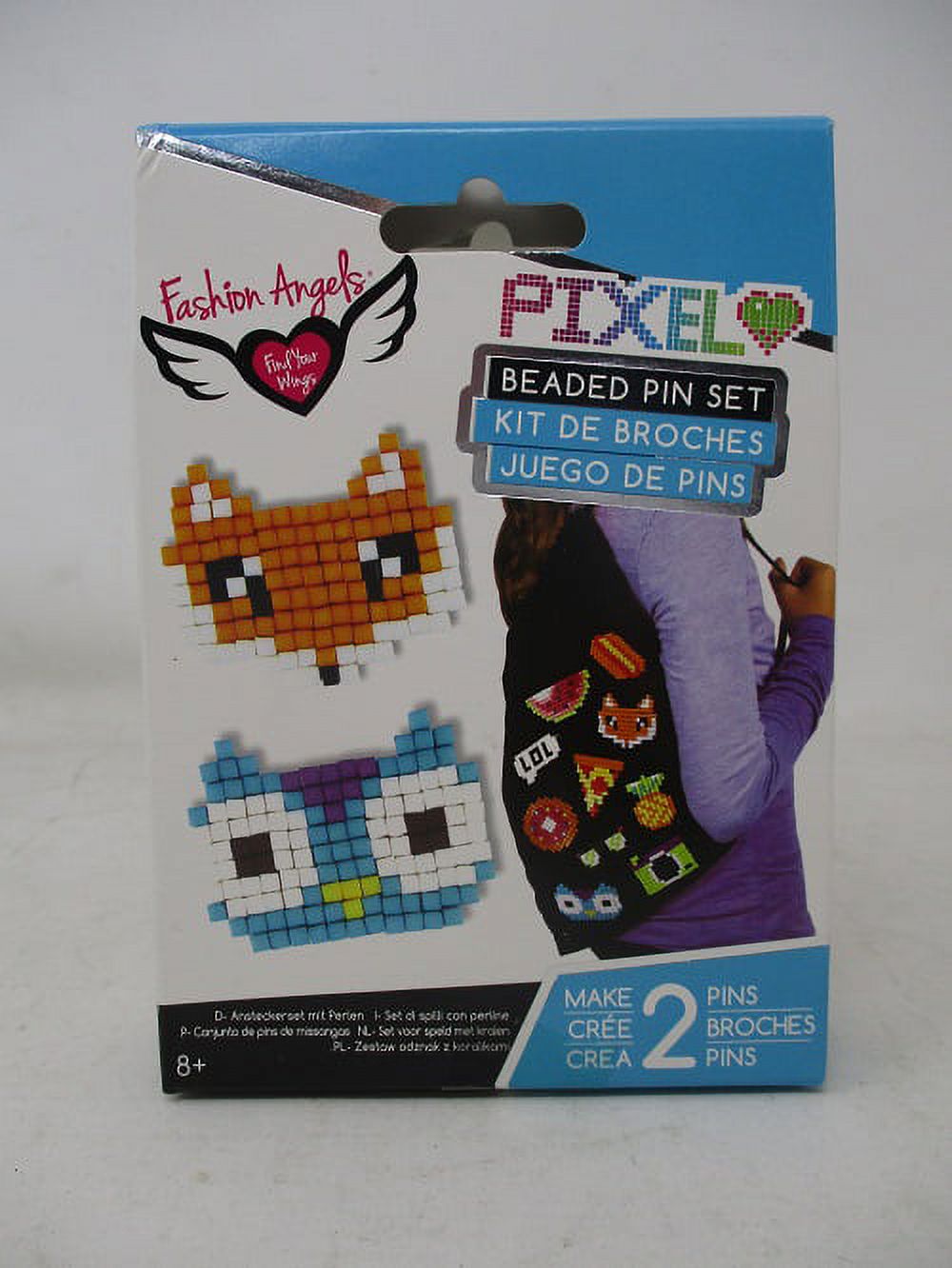Fashion Angels PIXEL Beaded Pin Set - Makes 2 Pins - Walmart.com