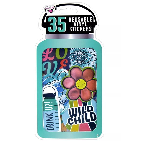 Fashion Angels Reusable Vinyl Sticker Pack | Eco Retro