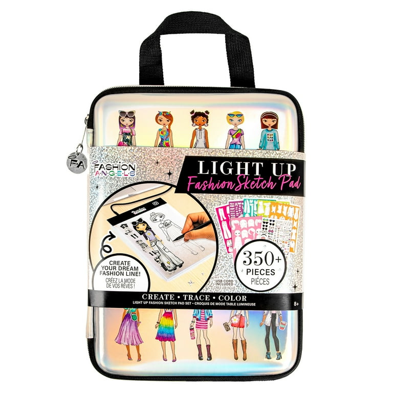 Basic Fun Fashion Angels 1000+ Totally Rainbow Stickers – Libro di adesivi luminoso e colorato per ragazze con unicorni, arcobaleni e cuori – Perfetto per diari, lavori manuali e agende – Età