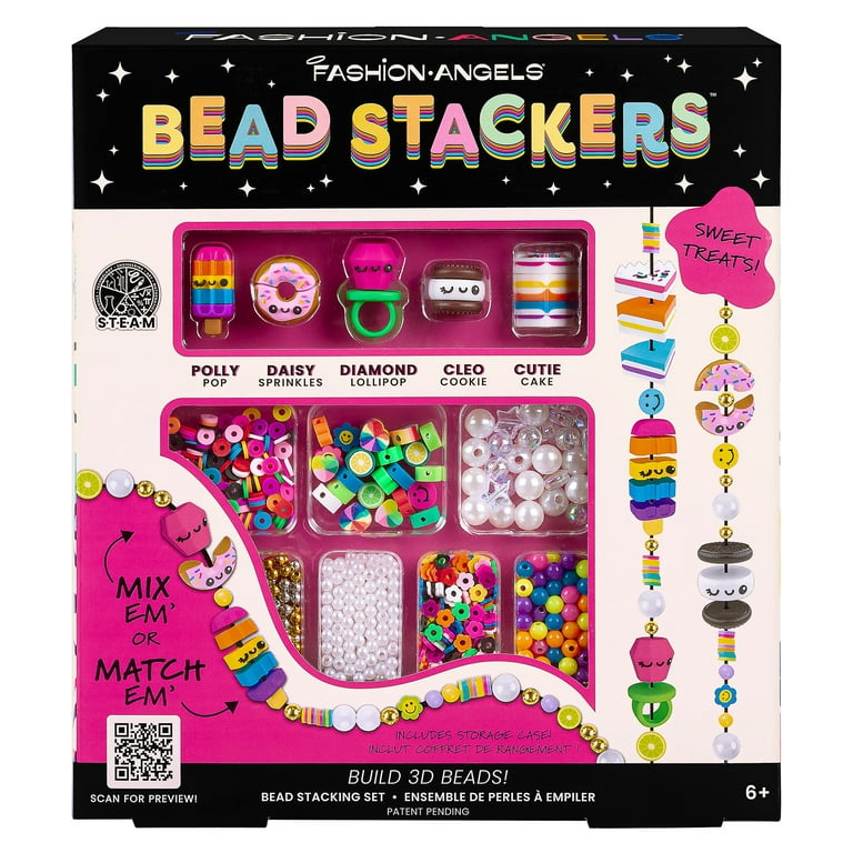 Fashion Angels Tween Multi-Colored Bead Stackers Jewelry Making & Bead  Activity Kit Sweet Treat Theme, 1 Pack 