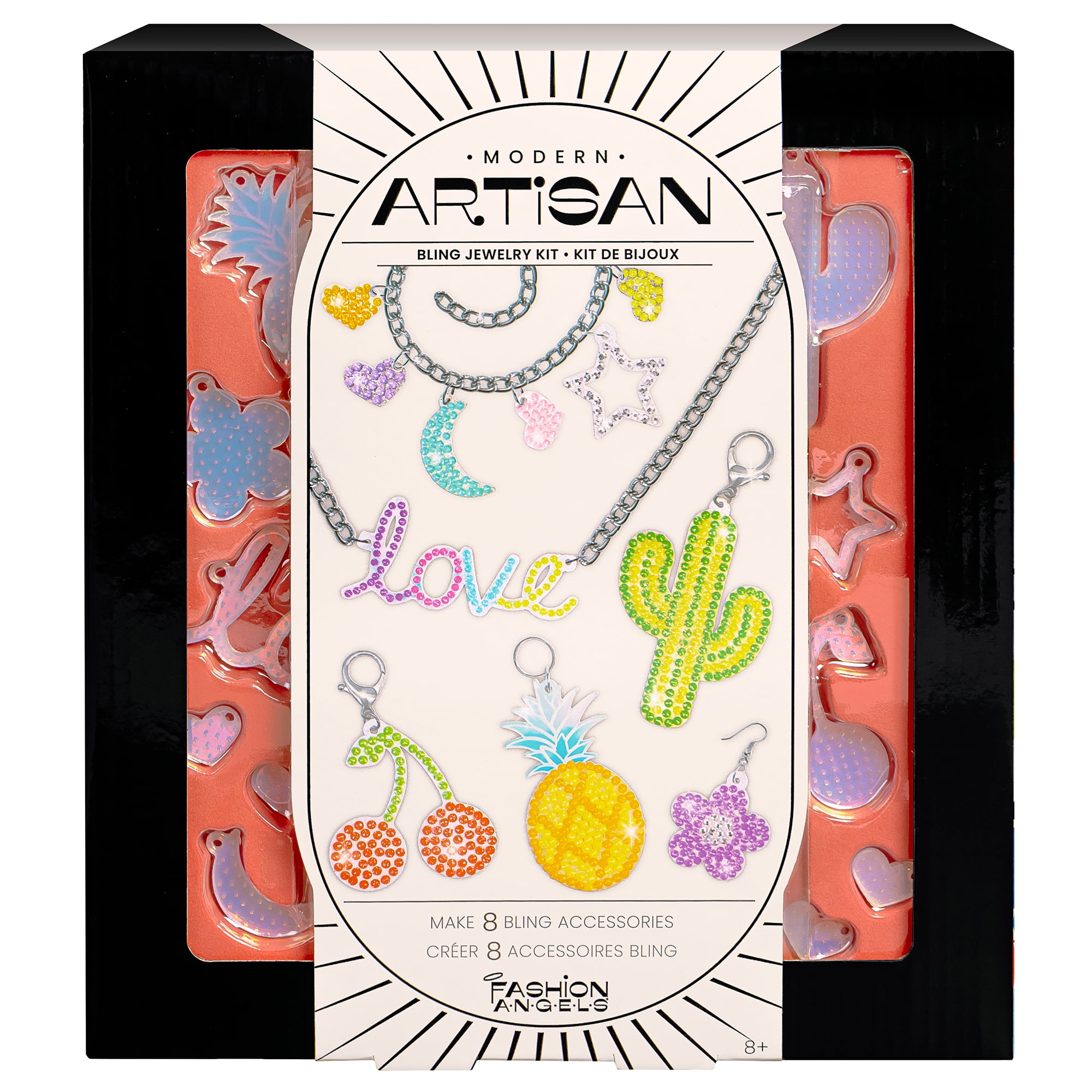 Fashion Angels Tween Multi-Colored Modern Artisan Bling Jewelry Making &  Charm Kit, 1 Pack