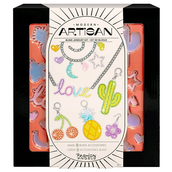 Fashion Angels Tween Multi-Colored Modern Artisan Bling Jewelry Making & Charm Kit, 1 Pack