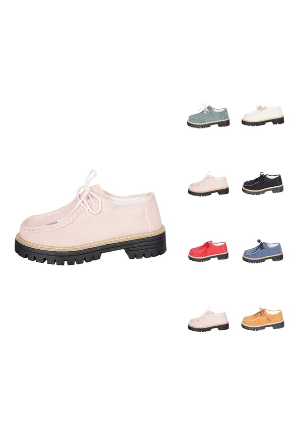 Fashion Ankle Boots Danice Green Chunky Block Heel Lug Sole Heel Lug Sole Lace Up Bootie Low Top Casual Shoes Comfortable Heel Booties For Daily Wear