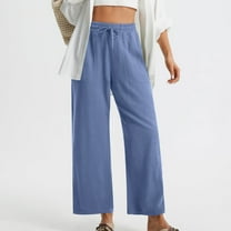 Fashion Ankle Length Pants for Women Solid Color Trousers with Side Pockets Wrinkle Free Fabric Casual Daily Office Wear Everyday Essentials Plus Size Outfit