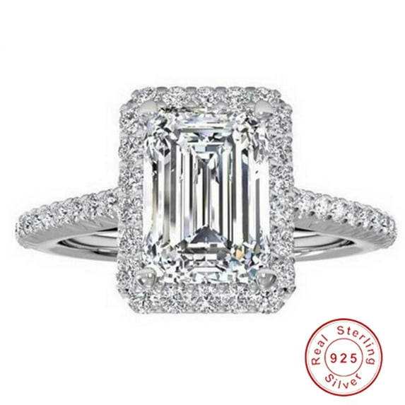 Fashion Anniversary ring 925 Sterling silver Moissanite Engagement Wedding Band Rings for women Men Finger Party Jewelry