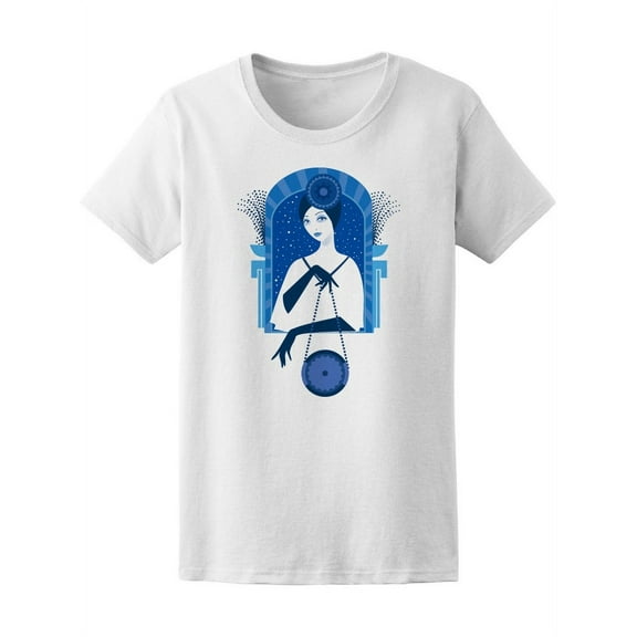 Fashion Art Deco Woman T-Shirt Women -Image by Shutterstock, Female x-Large