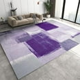 thumbnail image 1 of Fashion Art Oil Painting Area Rug For Living Room, Modern Purple Gradient Smear Geometric Rug, Anti-Slip Easy Clean Lightweight Foldable Carpet For Bedroom Entryway Kitchen 3x4ft, 1 of 6