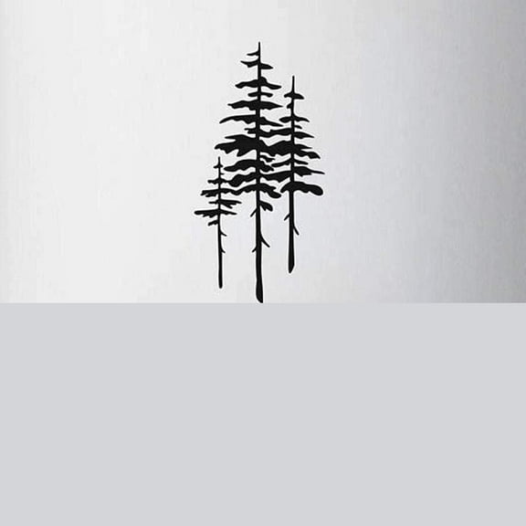 Fashion Art Wall Stickers Large Size Pine Tree Home Decor for Living Room Vinyl Tree Wall Decals Bedroom Removable Self Adhesive Murals 57x115cm