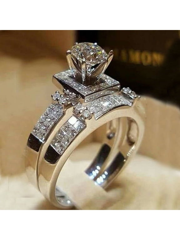 Fashion Artificial Full Diamond Eight Hearts and Eight Arrows Ring