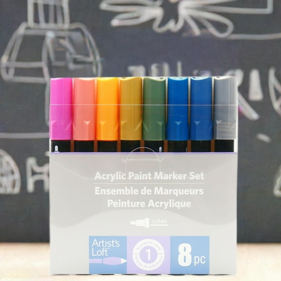 Fashion Assorted Colors Acrylic Paint Marker Set by Artist's Loft - 8 Markers