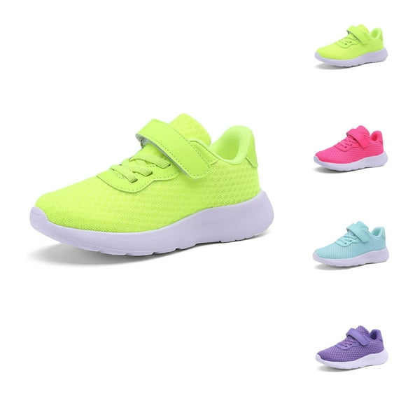Fashion Autumn Children Girls Sports Shoes Flat Thick Bottom Lightweight Non Lace Up Easy To Wear Mesh Upper Breathable And Comfortable