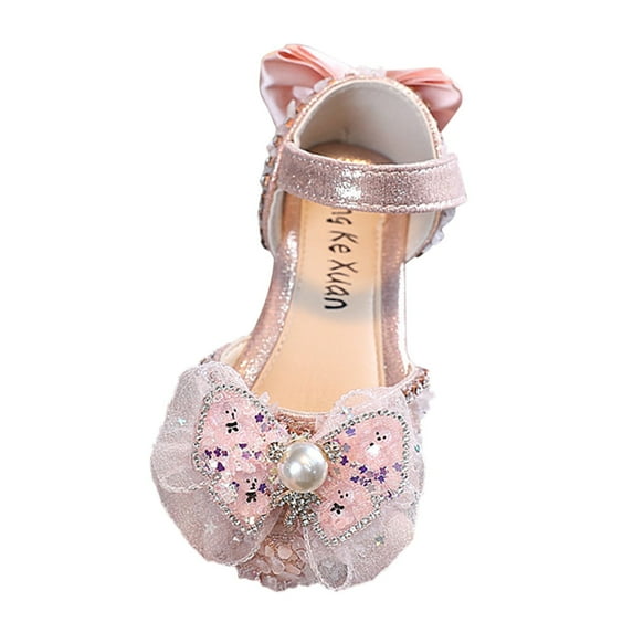 Fashion Autumn Toddler And Girls Dance Performance Shoes Casual Shoes Thick Sole Round Toe Buckle Dress Shoes Red 5 Years-5.5 Years