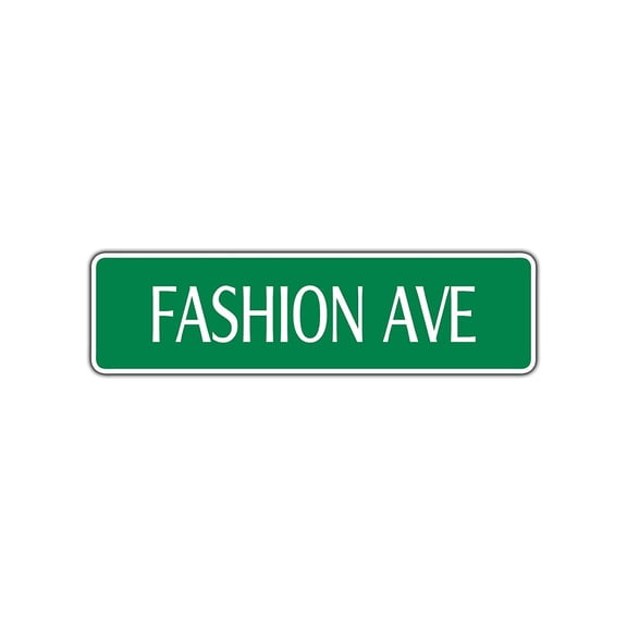 Fashion Ave Aluminum Metal Street Sign New York City Manhattan Wall Art Décor 4x13.5