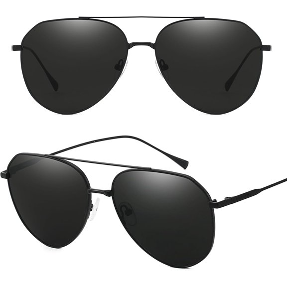 Fashion Aviator Sunglasses for Women & Men, UV 400 Protection Ultra Lightweight Metal Sun Glasses