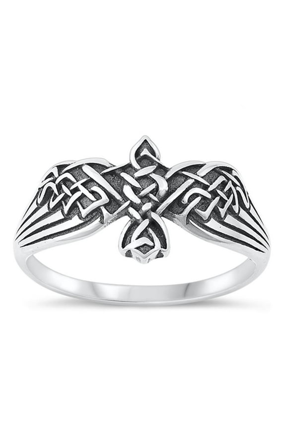 Fashion Aztec Bird Ring .925 Sterling Silver Falcon Eagle Band Jewelry Female Male Unisex Size 8