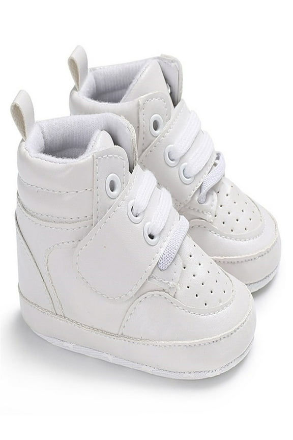 Fashion Baby Boys PU Shoes Footwear High Top Soft Sole First Walkers Antislip