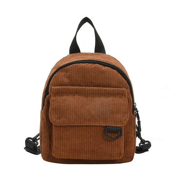 Fashion Backpack Corduroy Small Cosmetic Bag Rucksack Double Shoulder Bag Travel Bag for Teenager Students