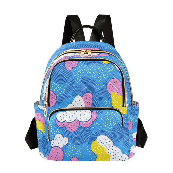 Fashion Backpack Women Casual Bag Abstract Cloud Pattern Travel Backpack for Travel