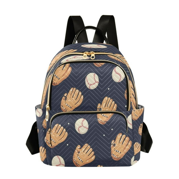 Fashion Backpack Women Casual Bag Baseball Gloves and Balls Pattern Travel Backpack for Travel