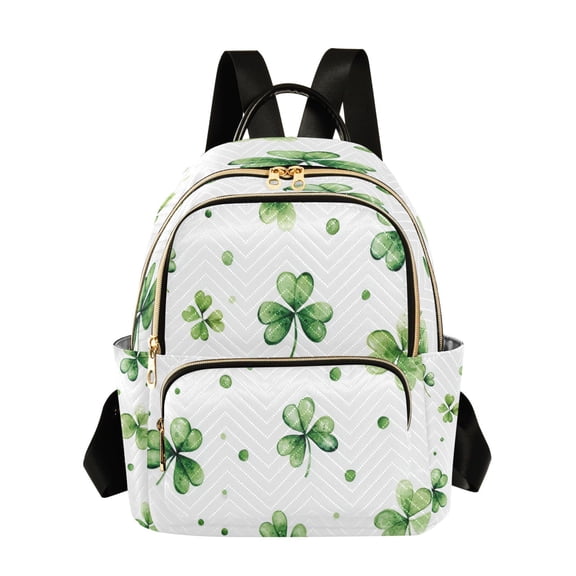 Fashion Backpack Women Casual Bag Shamrock Leaves Travel Backpack for Travel