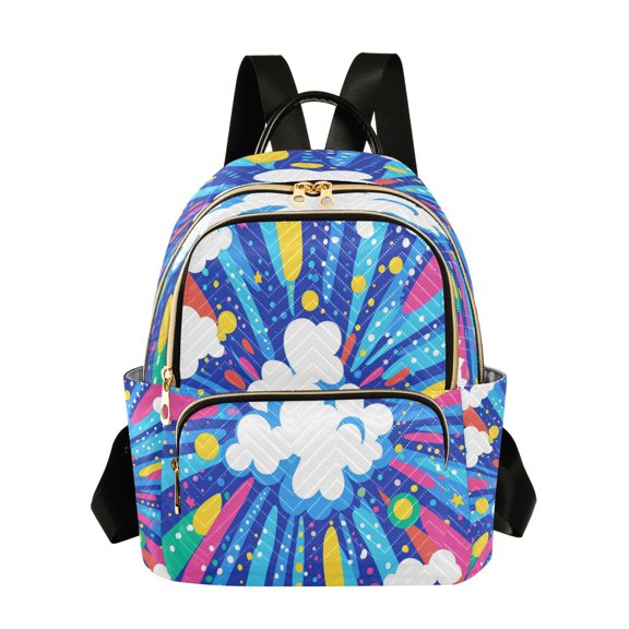 Fashion Backpack Women Casual Bag Vibrant Clouds Travel Backpack for Travel