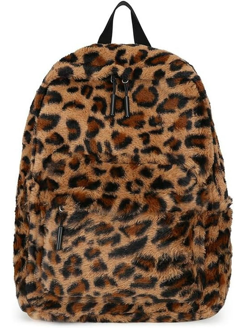 Fashion Backpack Y2K Purse Backpack, Cute Fuzzy Daypack Grunge Alt