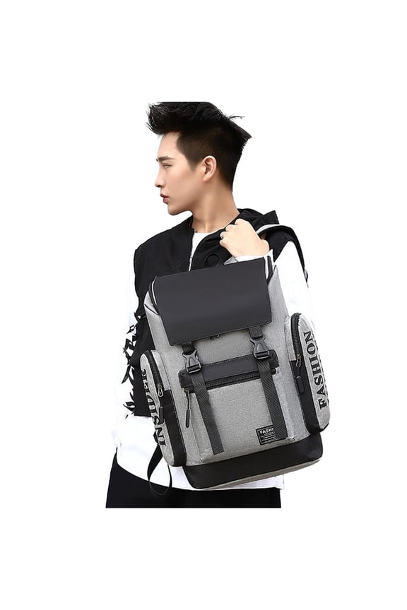 Fashion Backpack for Men Teen School Bag Daypack Travel Hiking Bag Laptop Rucksack Large Capacity Business Pack