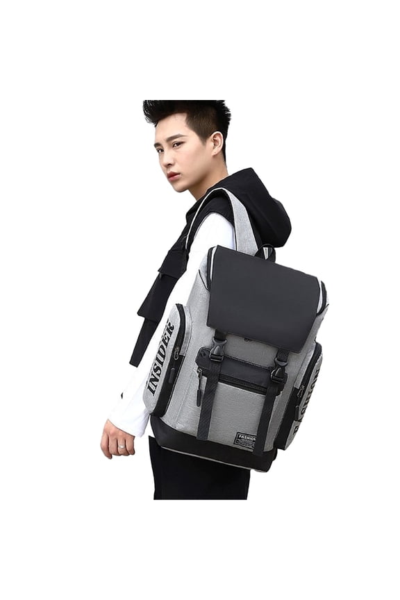 Fashion Backpack for Men Teen School Bag Daypack Travel Hiking Bag Laptop Rucksack Large Capacity Business Pack
