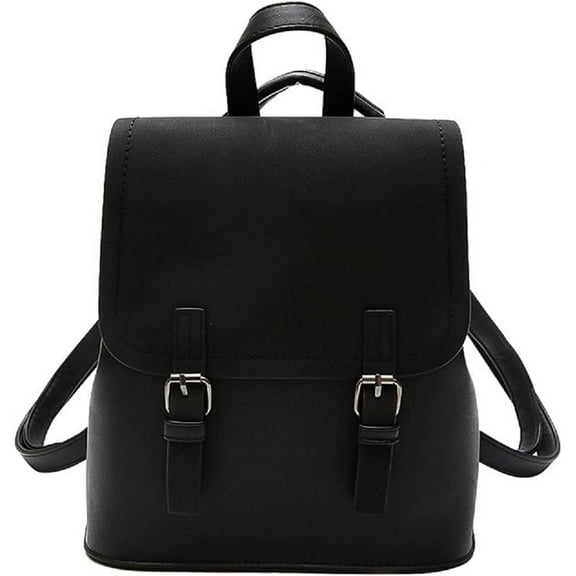 Fashion Backpack for Women Shoulder Bag Rucksack Contrasting Colors PU Leather Ladies Travel Bag(Khaki)