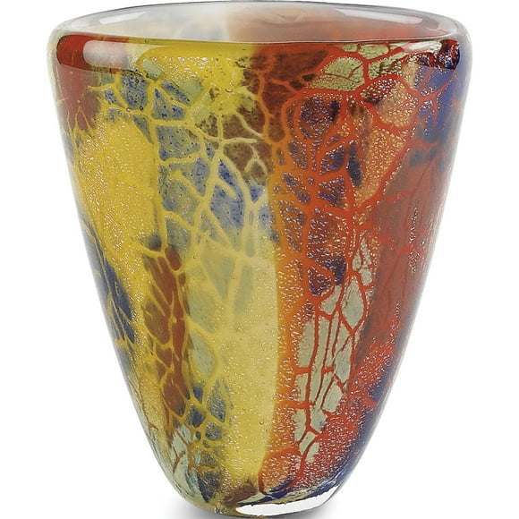 Fashion Badash Murano Style Glass Firestorm Vase Made In China gm8664