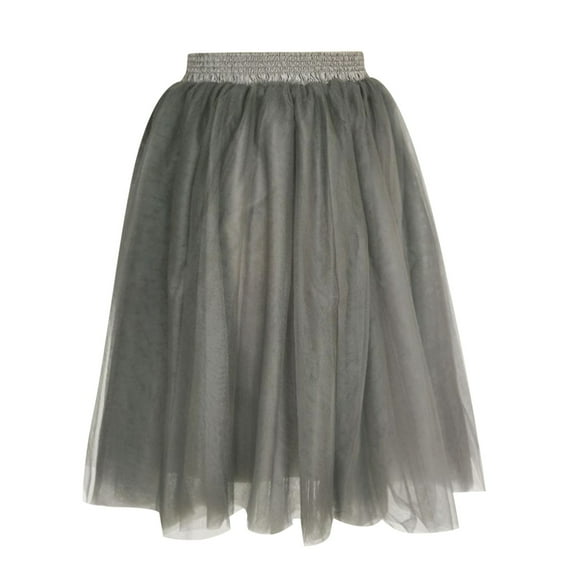 Fashion Ballerina Skirt for Women Casual Knee Length Basic Versatile Princess Skirts Ladies Prom Wedding Midi Dress