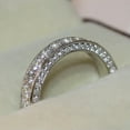 thumbnail image 1 of Fashion Band Jewelry 925 Silver Ring Cubic Zircon Anniversary Gift Sz 6-10, 1 of 8