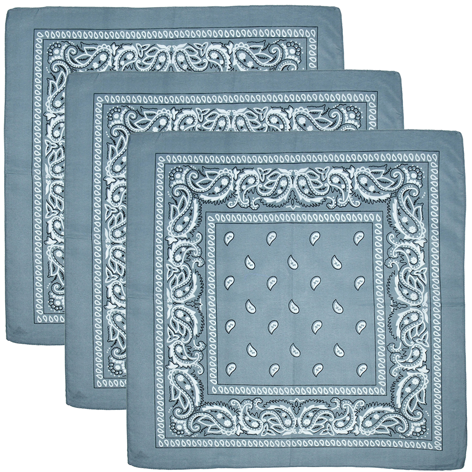 RUSH TECH 100% Cotton Paisley Bandana Scarf - Multicolor Head Wrap For Men & Women