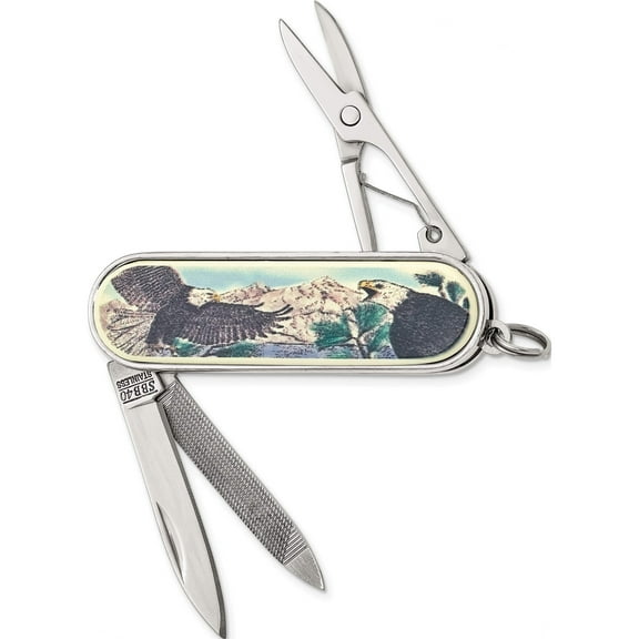 Fashion Barlow Designs Color Eagle Portrait Multifunction Knife (2.5 X 0.75) Made In China gm12228