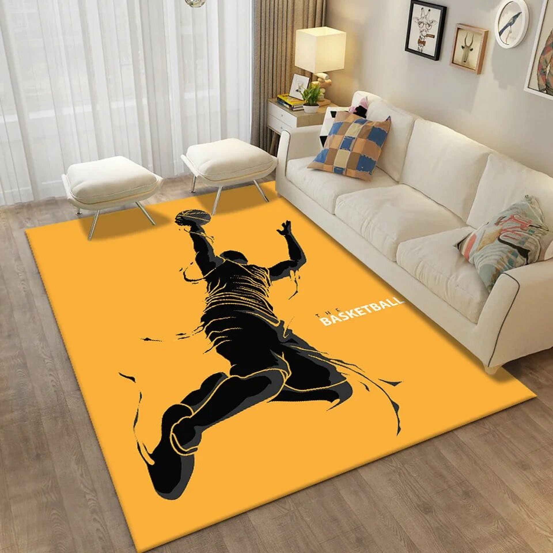 Fashion Basketball Mat 3D Printed Big Carpet for Living Room Modern