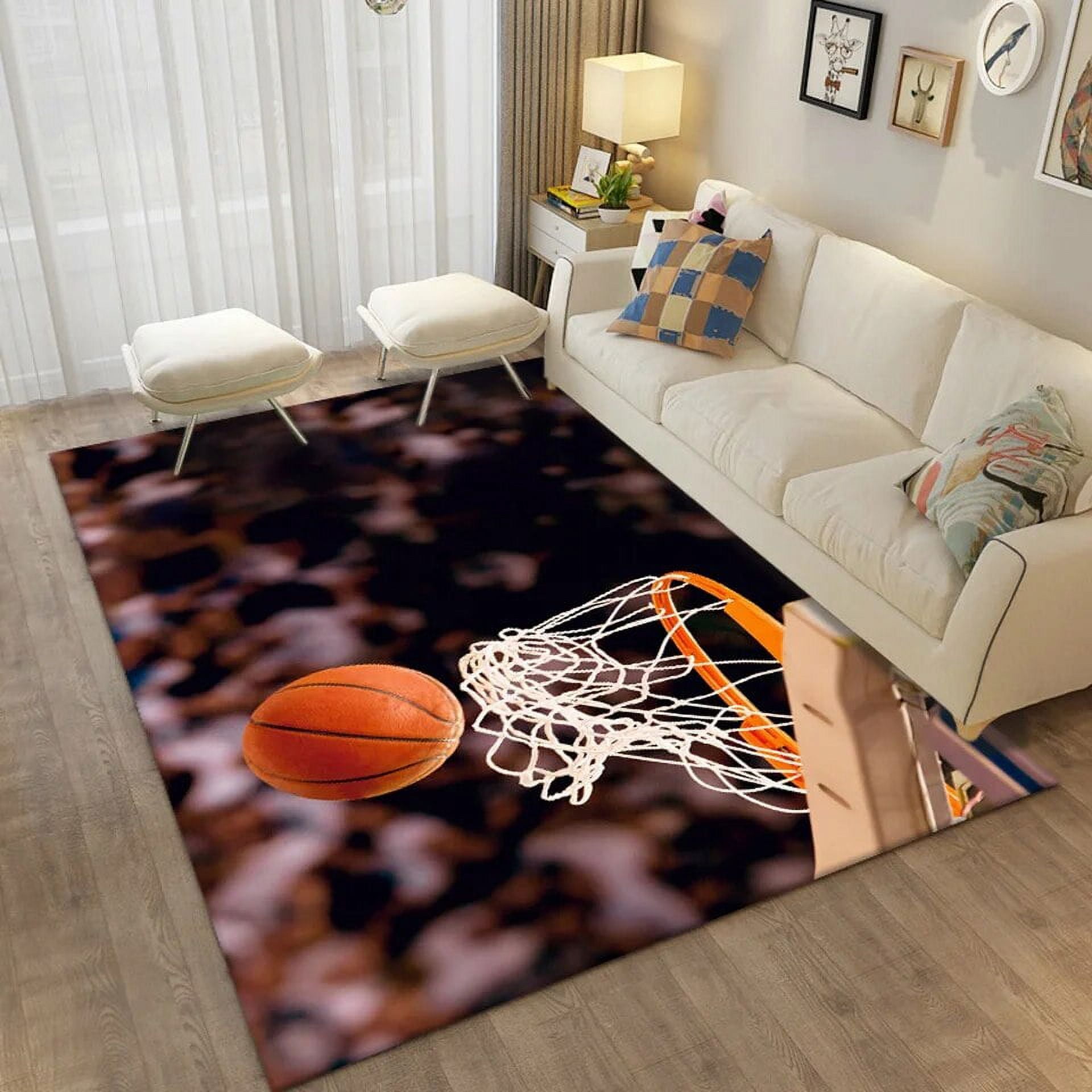Fashion Basketball Mat 3D Printed Big Carpet for Living Room Modern