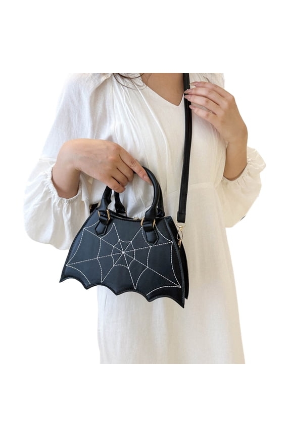 Fashion Bat Shape Shoulder Bag Simple Leathers Commuters Tote Bag Handbag