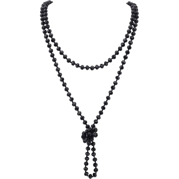 Fashion Beads Rope Knot Long Beaded Necklace Versatile 60" Strand Costume Jewelry For Women And Men[o133]