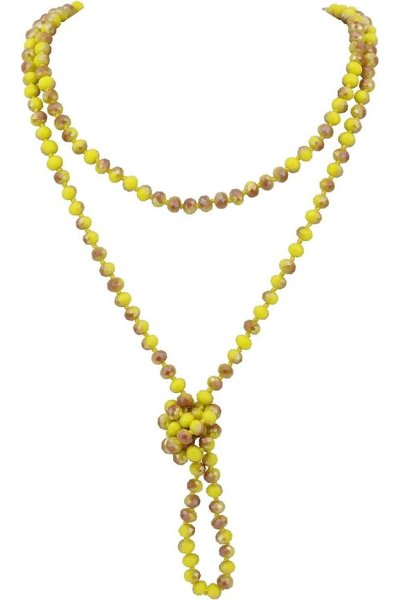 Fashion Beads Rope Knot Long Beaded Necklace Versatile 60" Strand Costume Jewelry For Women And Men[o134]