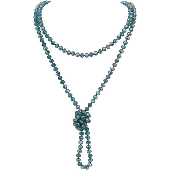 Fashion Beads Rope Knot Long Beaded Necklace Versatile 60" Strand Costume Jewelry For Women And Men[o152]