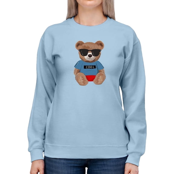Fashion Bear Cool Boy Sweatshirt Women -Image by Shutterstock, Female XX-Large