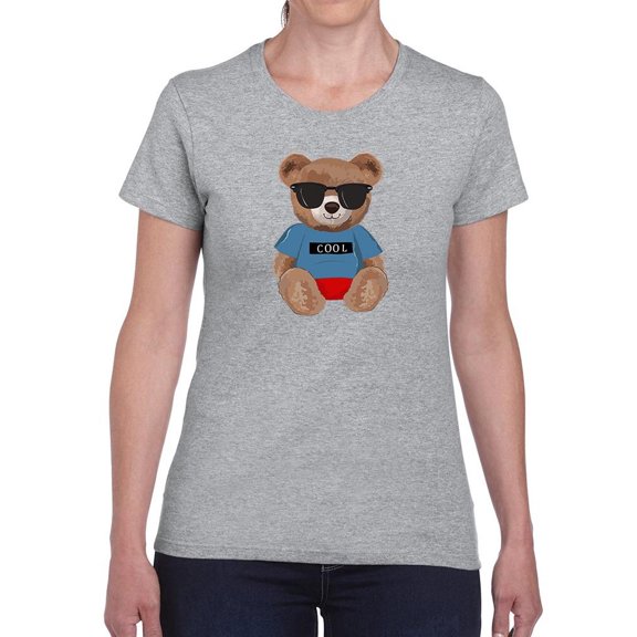 Fashion Bear Cool Boy T-Shirt Women -Image by Shutterstock, Female Medium