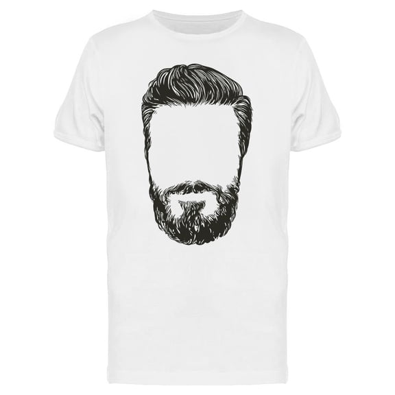 Fashion Beard And Hair T-Shirt Men -Image by Shutterstock, Male x-Large