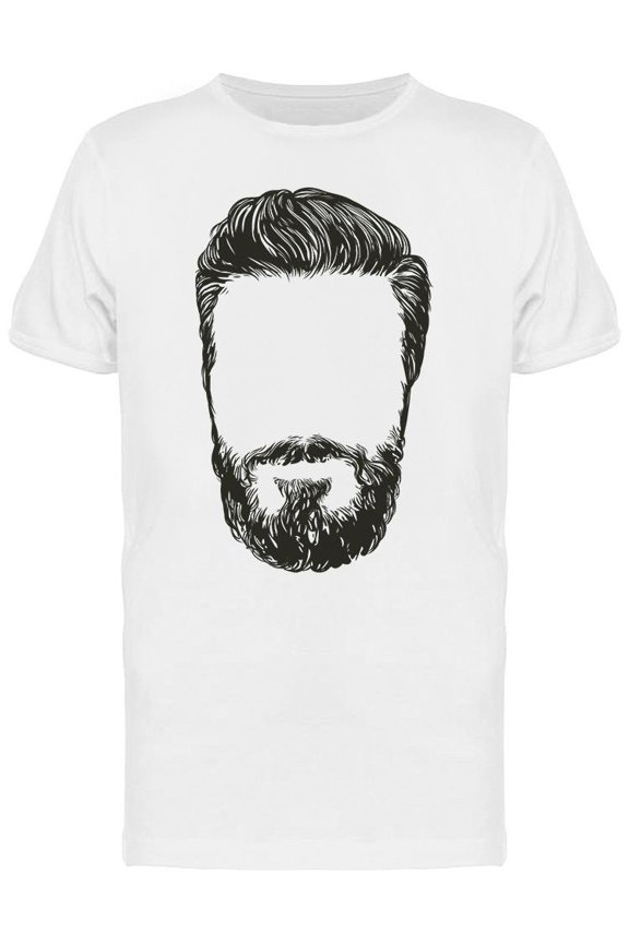 Fashion Beard And Hair T-Shirt Men -Image by Shutterstock, Male x-Large
