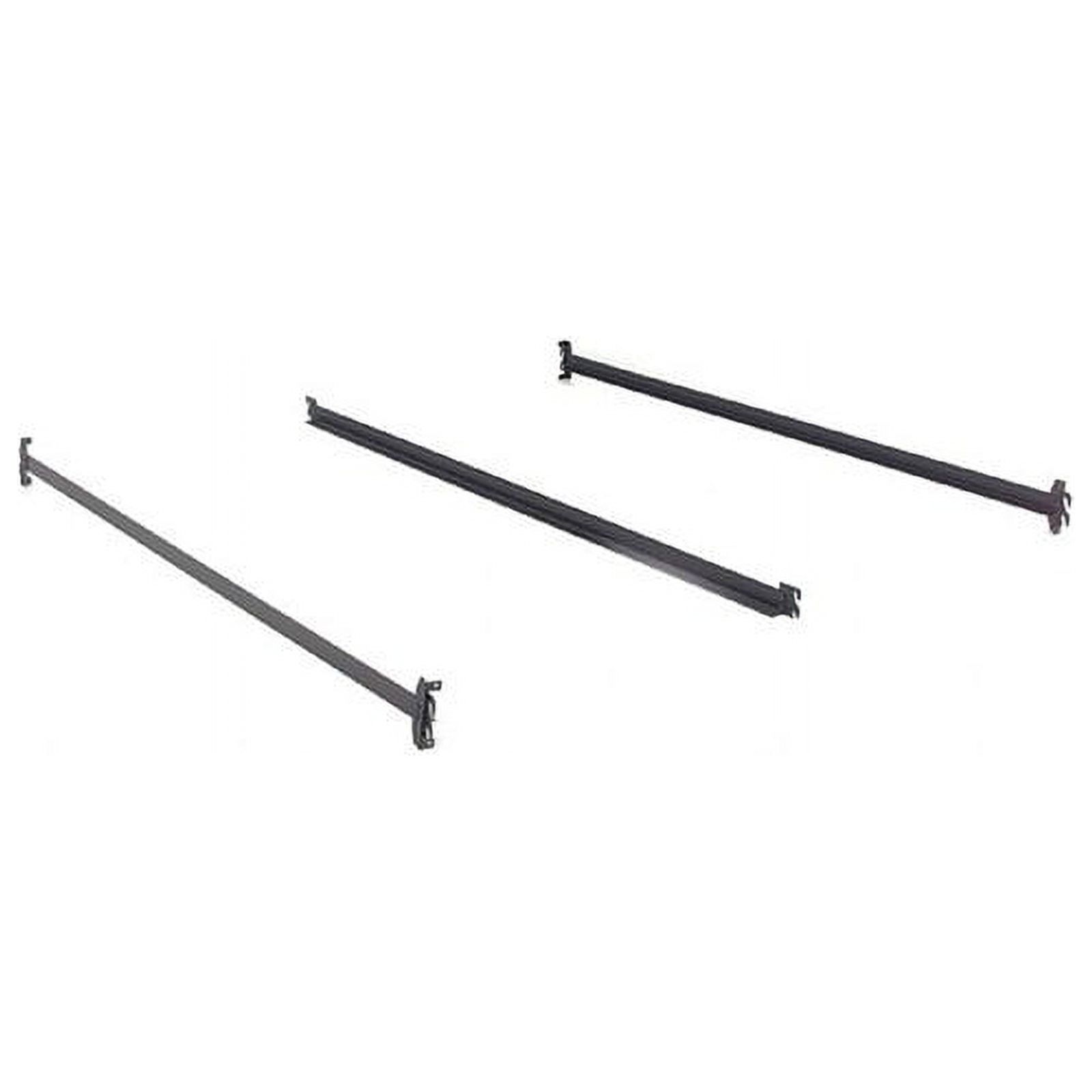 Fashion Bed Group 82Inch 86H Black Bed Frame Side Rails with HookOn Brackets and "T" Center