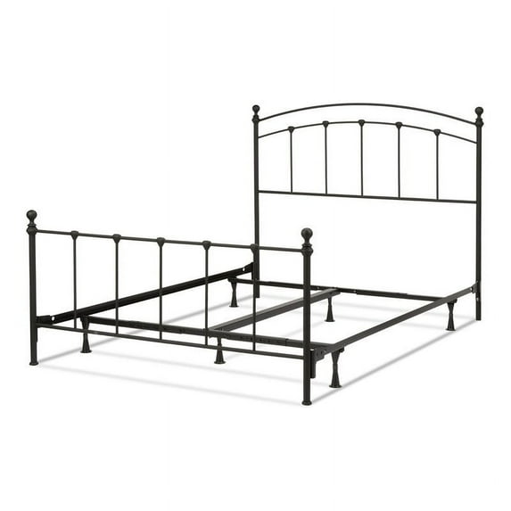 Fashion Bed Group Sanford Full Sized Decorative Metal Bed in Matte Black