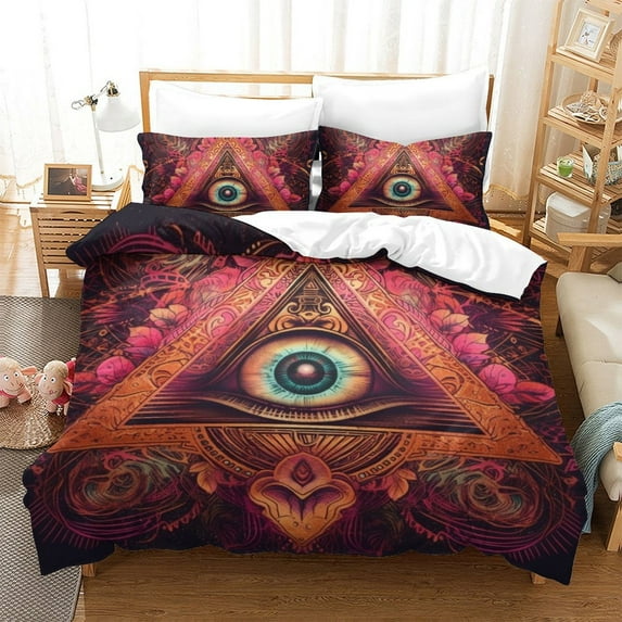 Fashion Bedroom Decor The Eye of God Printed Duvet Cover Pillowcase Adult Stylish Bedspreads,Twin (68"x86")