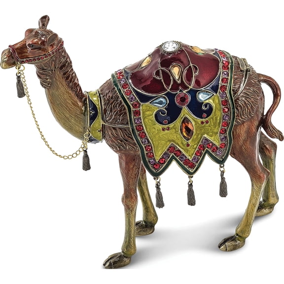 Fashion Bejeweled Ali Prince Of The Desert Large Camel Trinket Box (7.5 X 3) Made In China bj2023