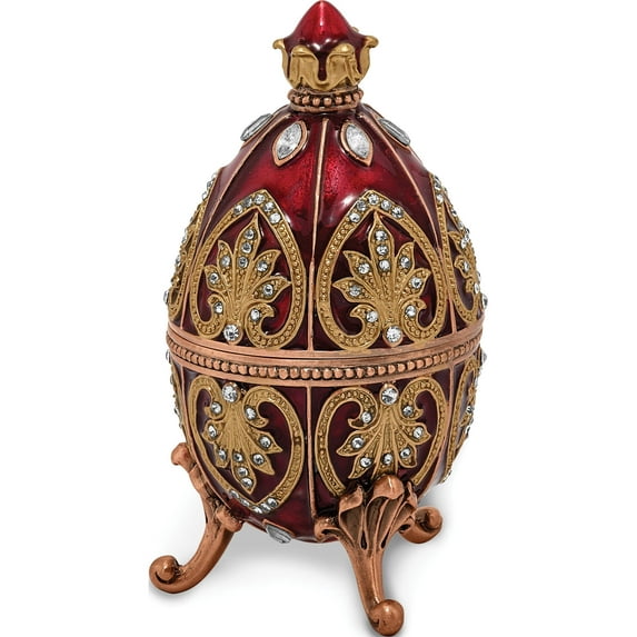 Fashion Bejeweled Fantasy Red (Plays My Heart Will Go On) Musical Egg (2.5 X 2.5) Made In China bj2061