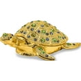 thumbnail image 1 of Fashion Bejeweled Gilda Golden Sea Turtle Trinket Box (3.5 X 3) Made In China bj2044, 1 of 5